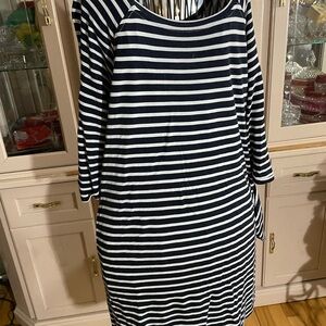 Black and White Striped Dress